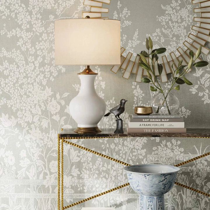 Lilou 1 Table Lamp - White & Antique Brass