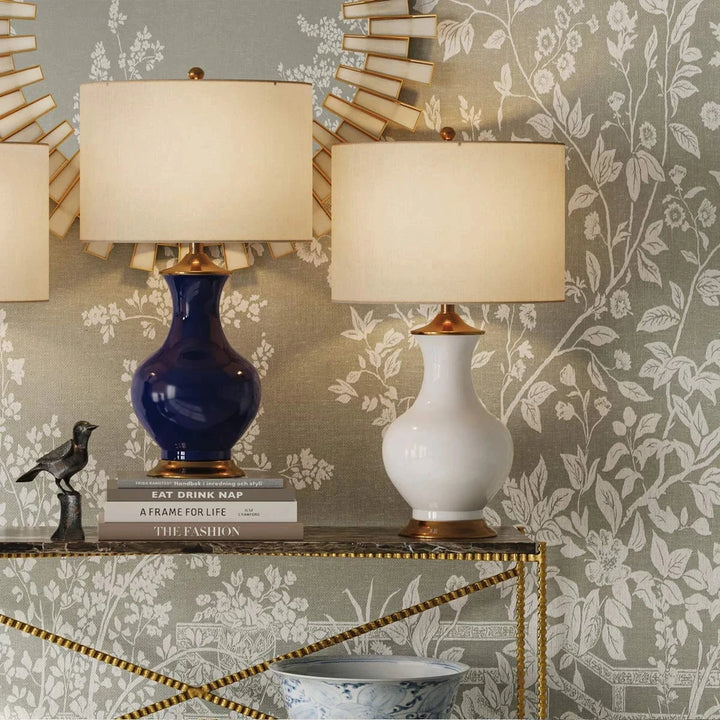 Lilou 1 Table Lamp - White & Antique Brass