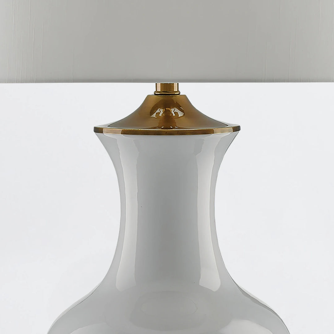 Lilou 1 Table Lamp - White & Antique Brass