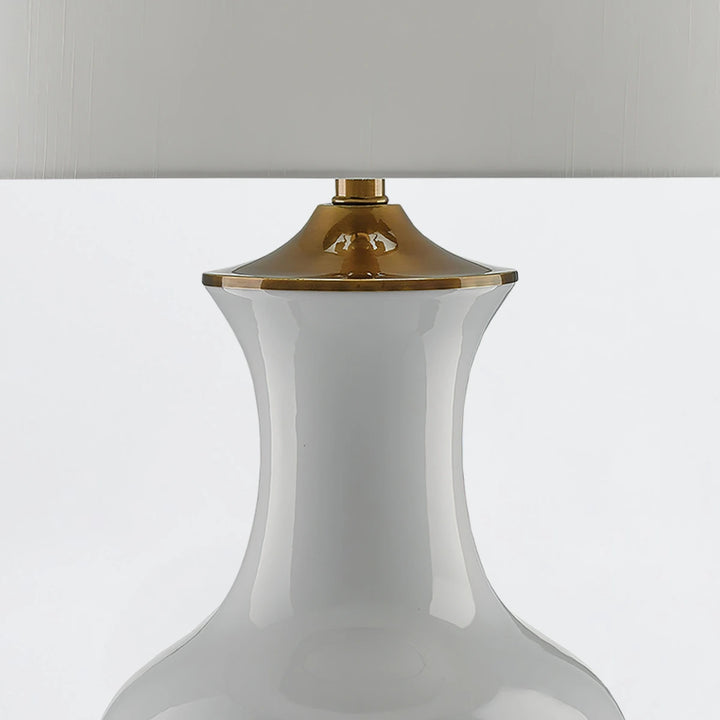 Lilou 1 Table Lamp - White & Antique Brass