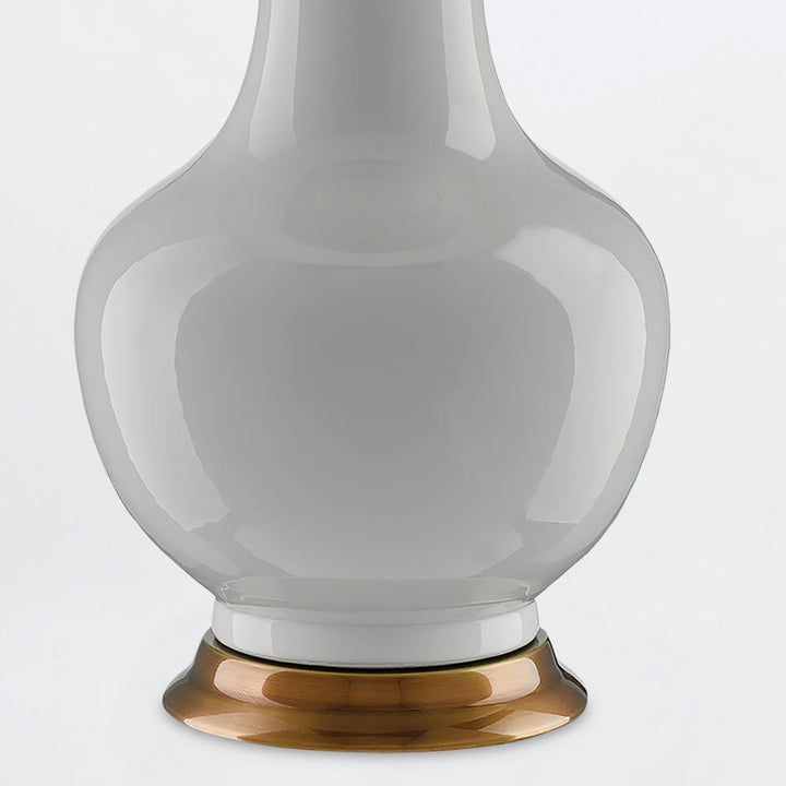 Lilou 1 Table Lamp - White & Antique Brass