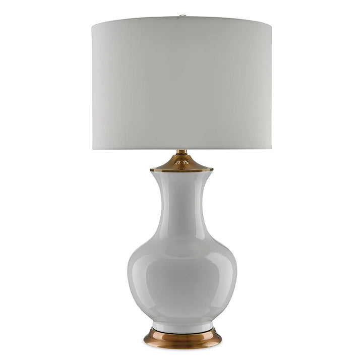 Lilou 1 Table Lamp - White & Antique Brass