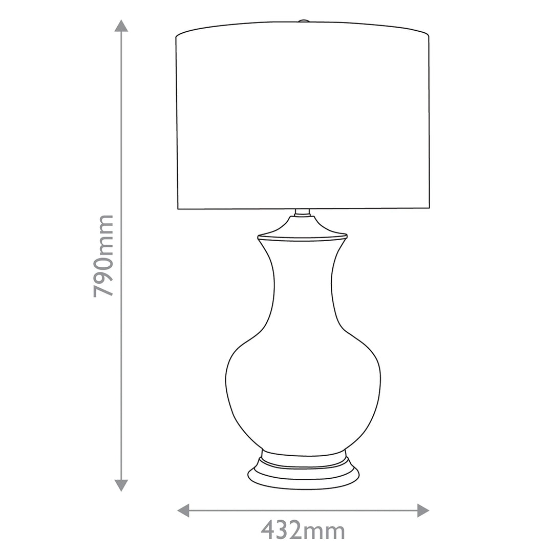 Lilou 1 Table Lamp - White & Antique Brass