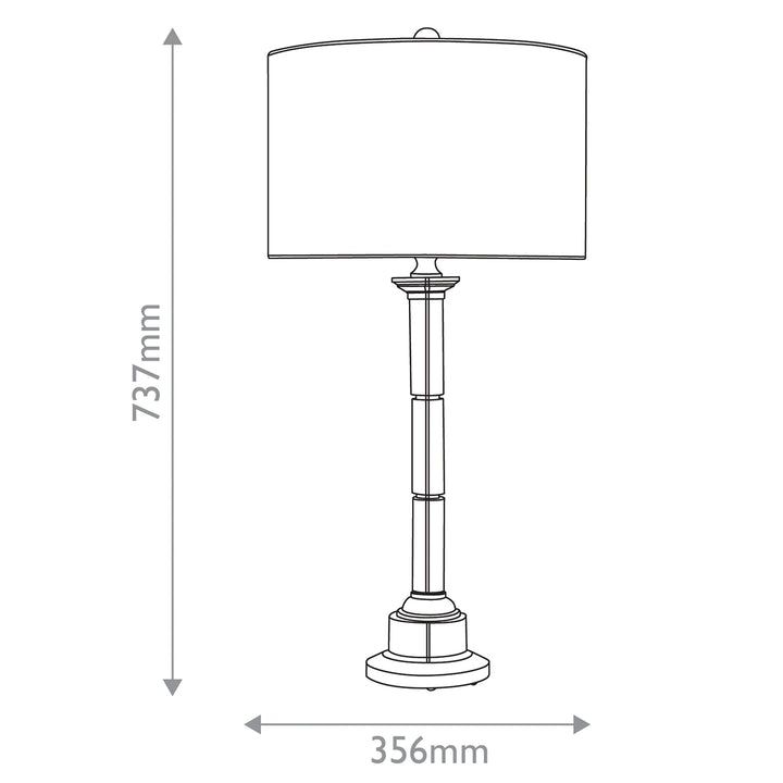 Lothian 1 Table Lamp - Antique Brass