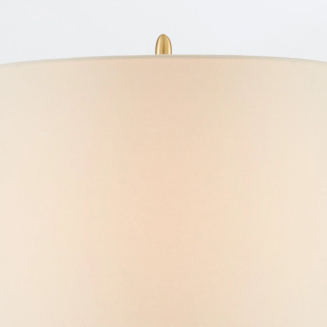 Lynton 1 Table Lamp - Cream Crackle & Brass