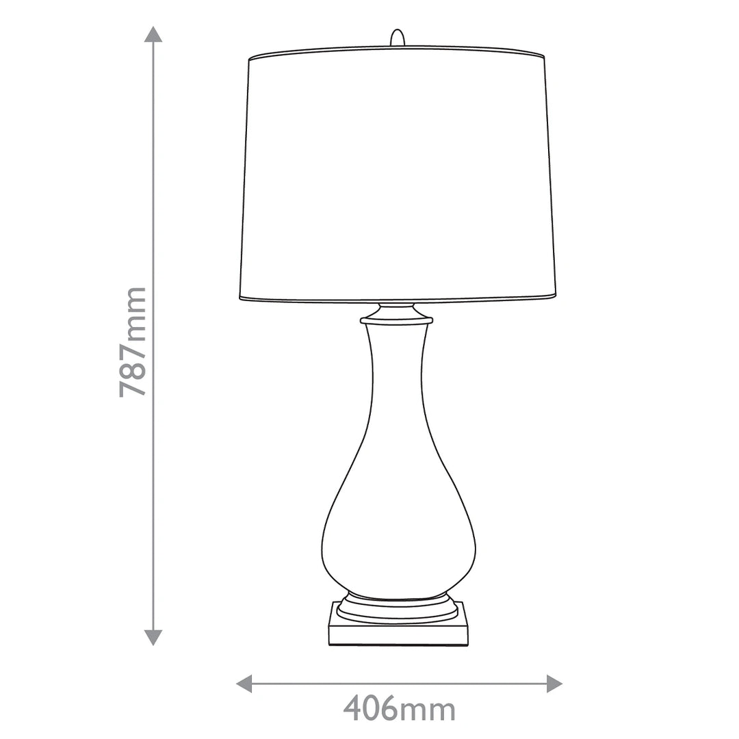 Lynton 1 Table Lamp - Cream Crackle & Brass