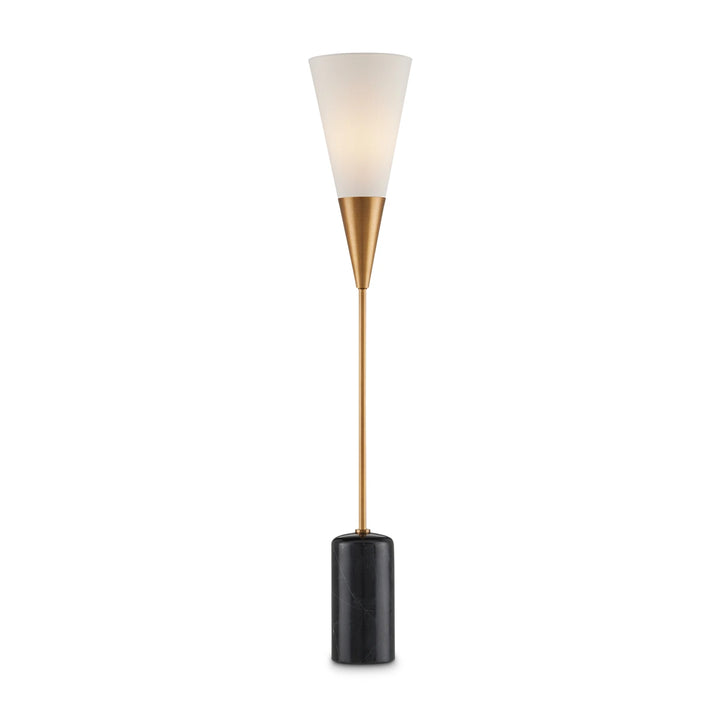 Martini 1 Torchiere Table Lamp - Brushed Brass & Black