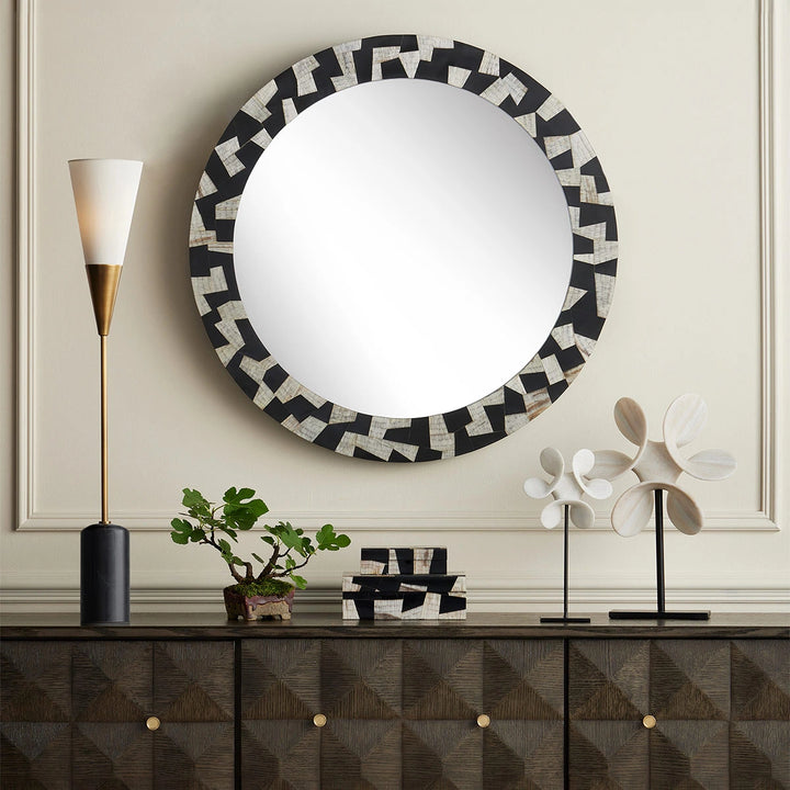 Martini 1 Torchiere Table Lamp - Brushed Brass & Black