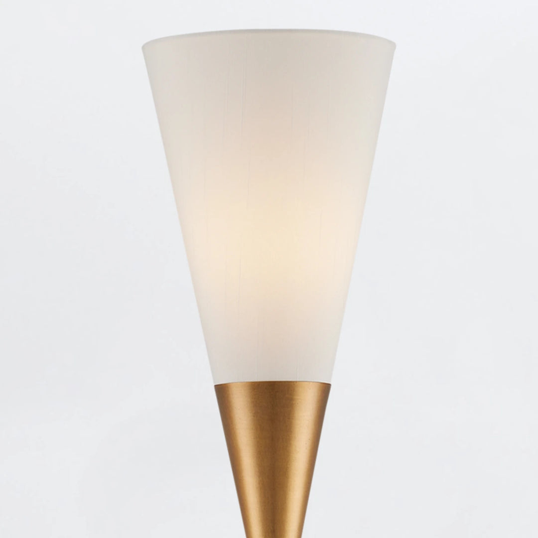 Martini 1 Torchiere Table Lamp - Brushed Brass & Black