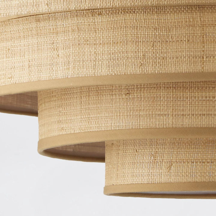 Maura 6 Chandelier - Natural & Satin Black