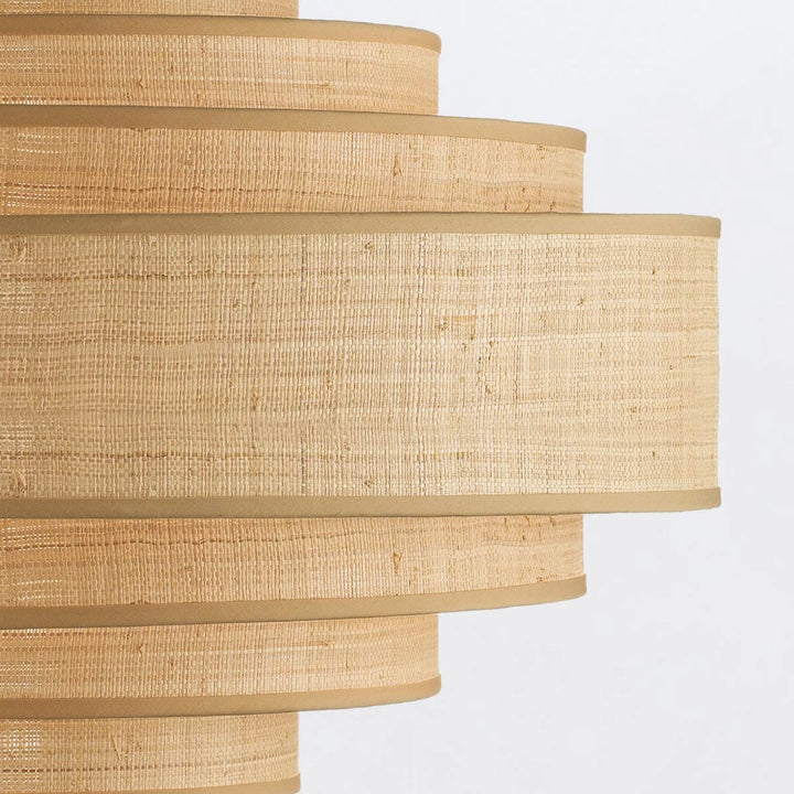 Maura 6 Chandelier - Natural & Satin Black