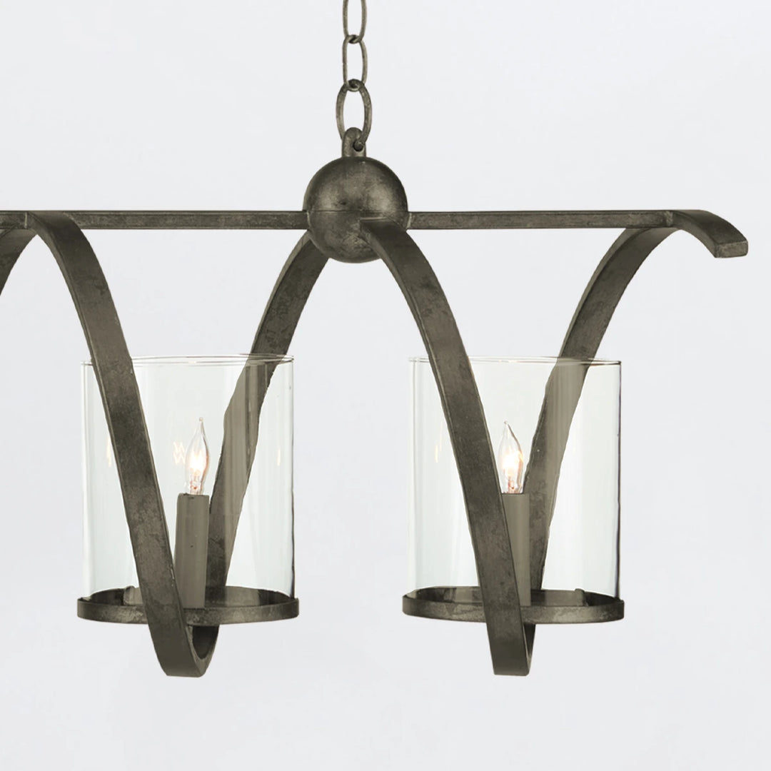 Maximus 5 Medium Chandelier - Pyrite Bronze & Clear