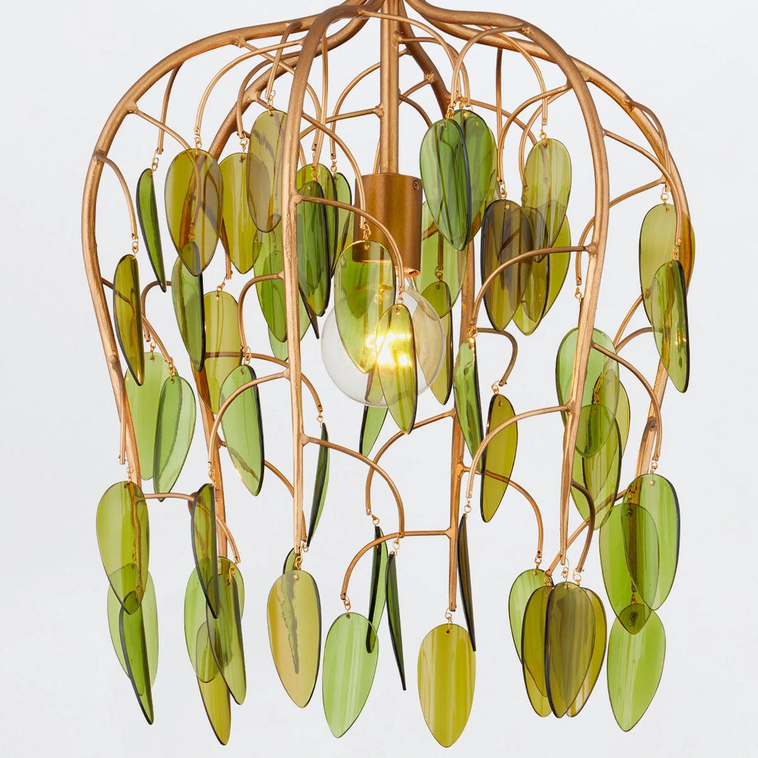 Midsummer 1 Pendant - Brass & Green