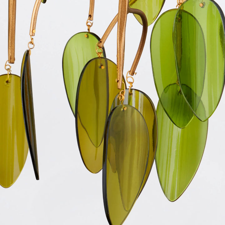 Midsummer 1 Pendant - Brass & Green