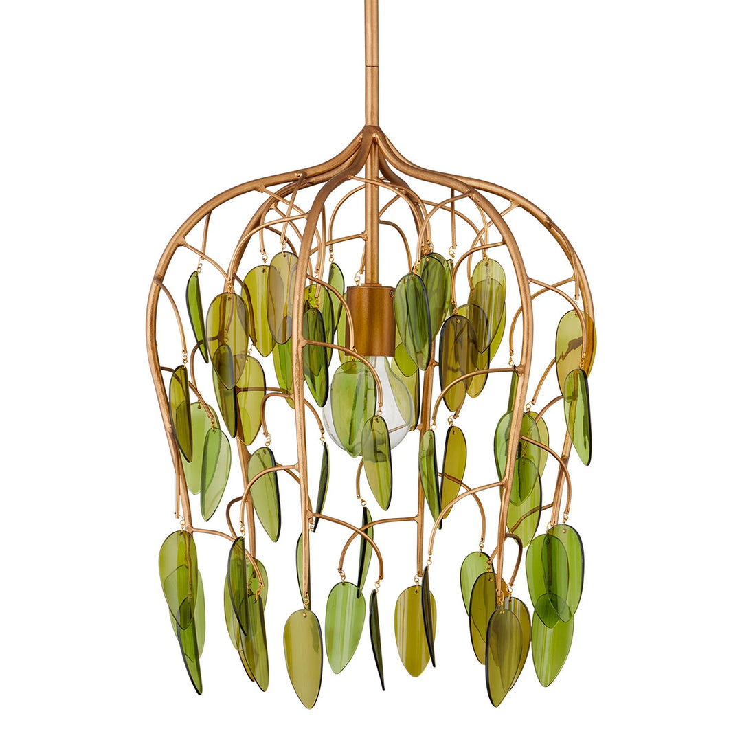 Midsummer 1 Pendant - Brass & Green