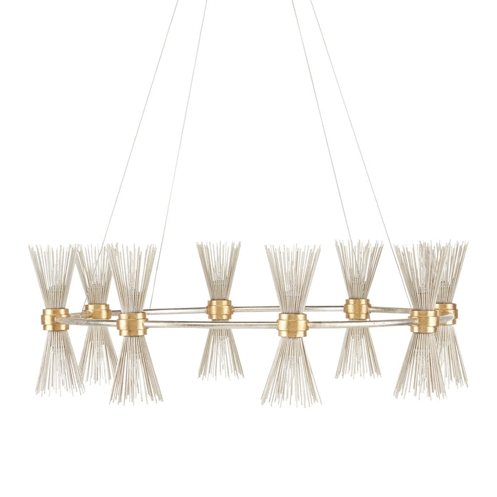 Novatude 16 Chandelier - Contemporary Gold & Silver Leaf