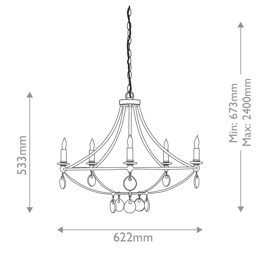 Novella 5 Small Chandelier - Mayfair