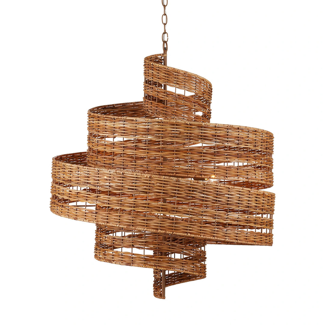 Saisei 5 Medium Chandelier - Rattan