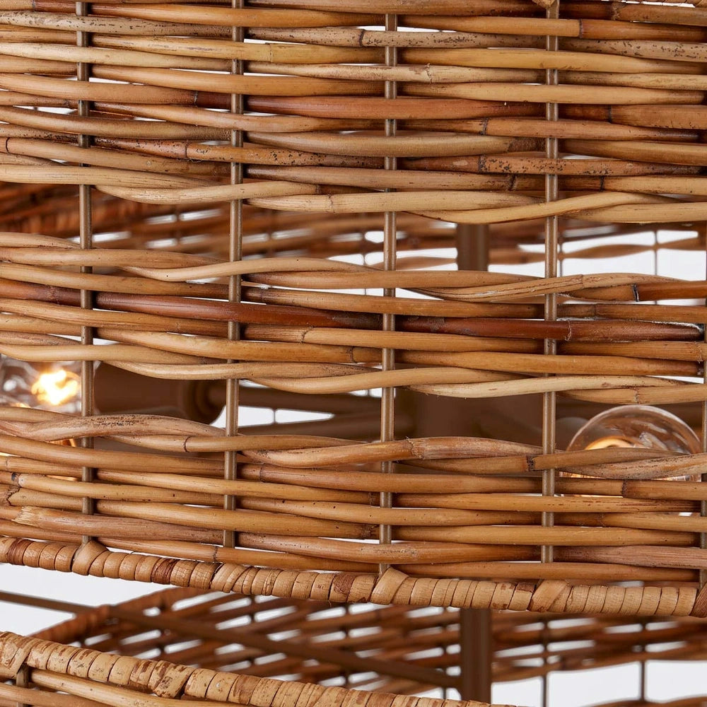 Saisei 5 Medium Chandelier - Rattan