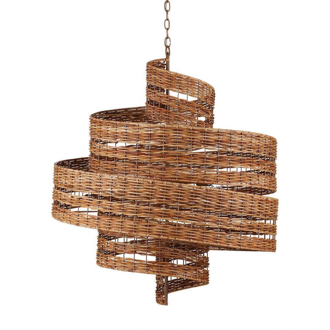 Saisei 5 Medium Chandelier - Rattan