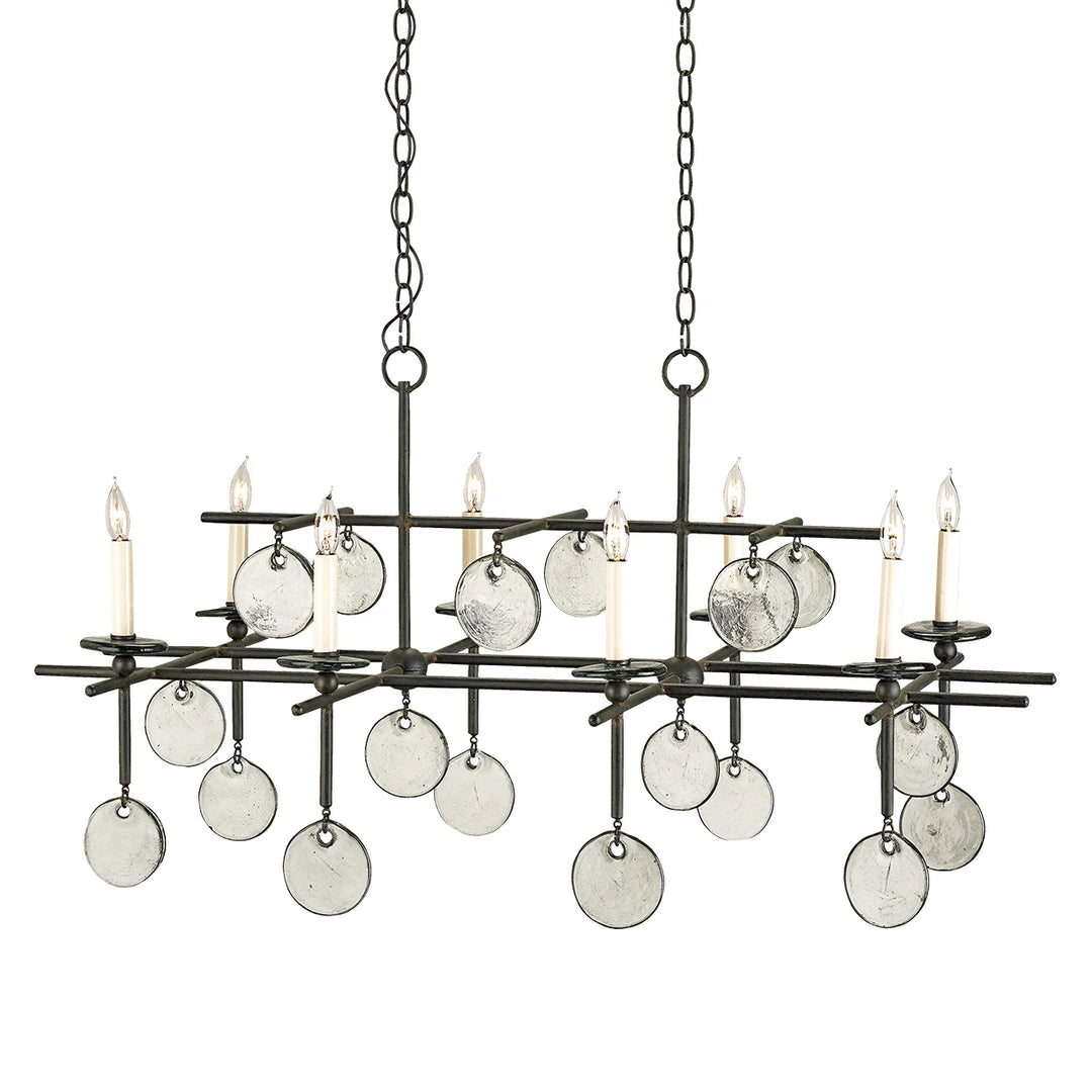 Sethos 8 Rectangular Chandelier - Old Iron