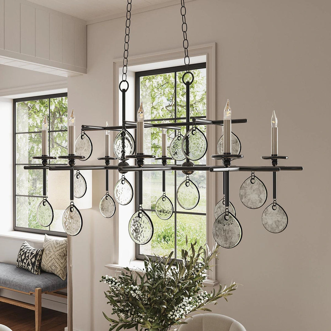 Sethos 8 Rectangular Chandelier - Old Iron