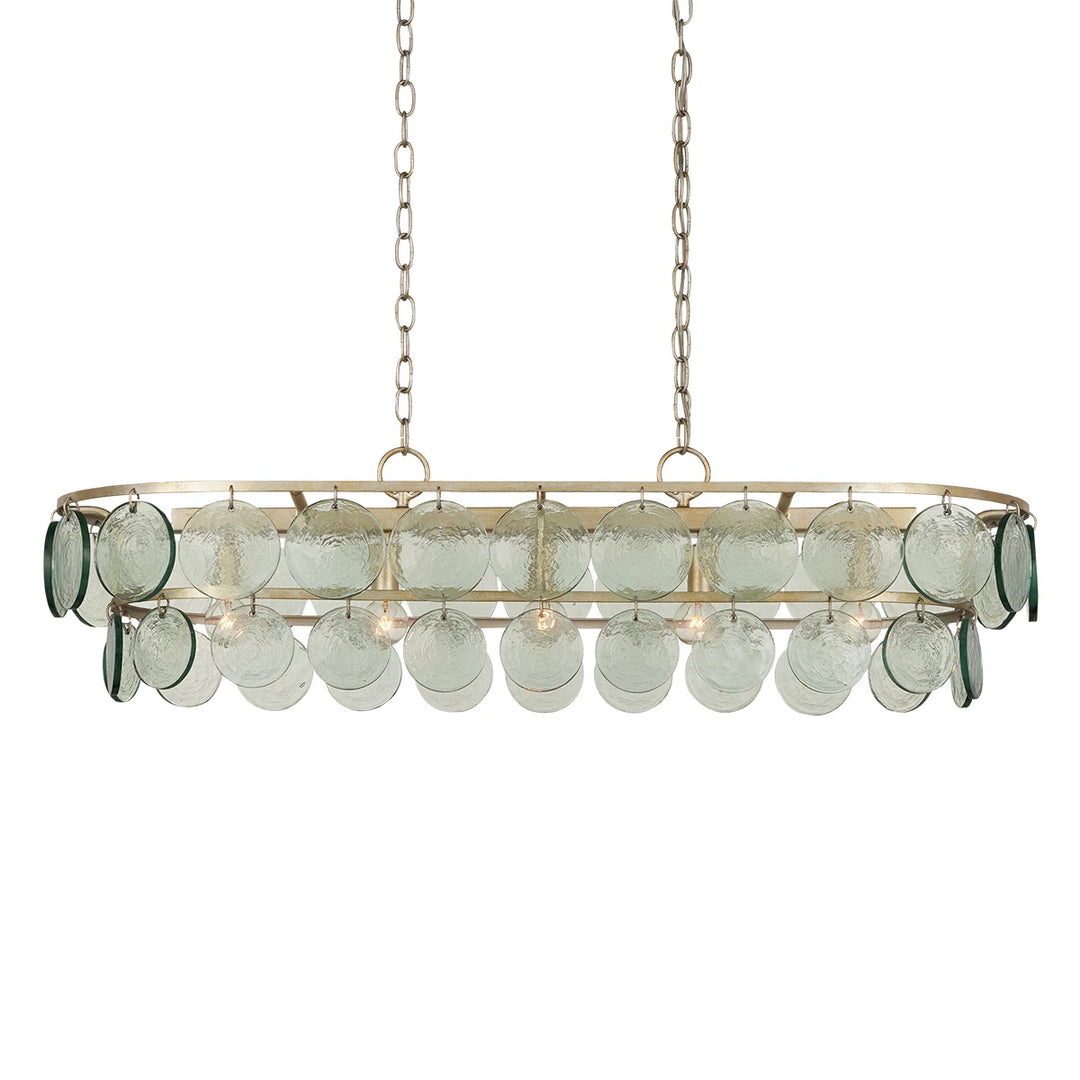 Settat 5 Chandelier - Silver Leaf