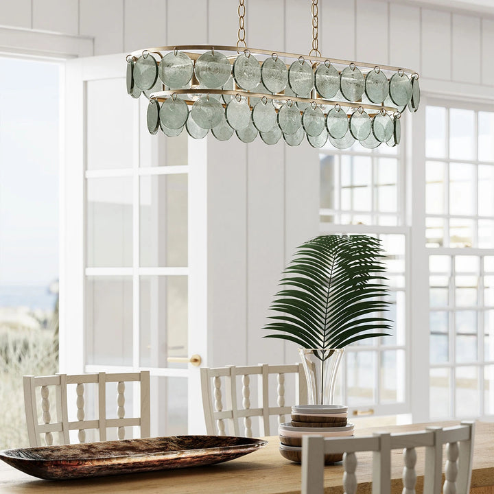 Settat 5 Chandelier - Silver Leaf