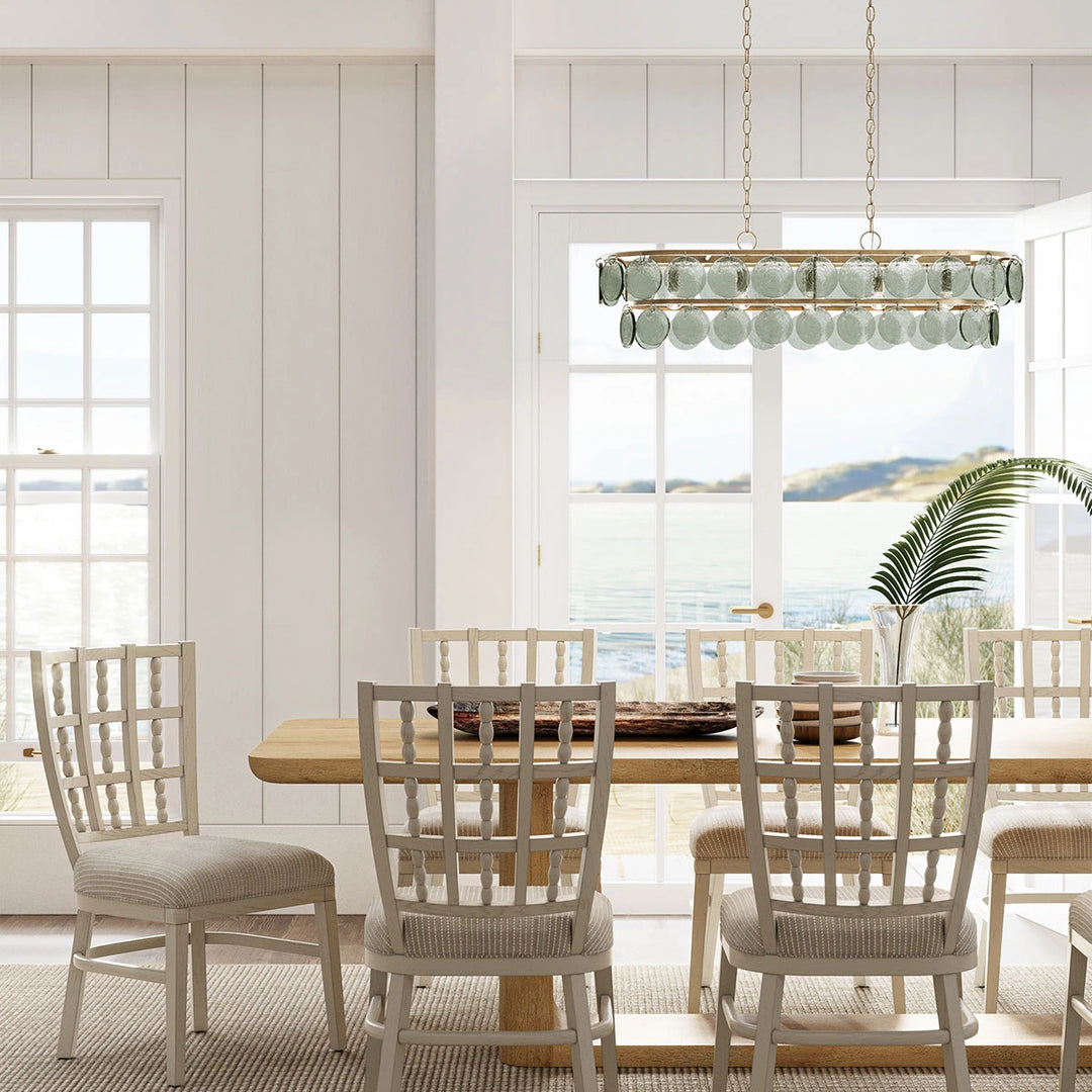 Settat 5 Chandelier - Silver Leaf