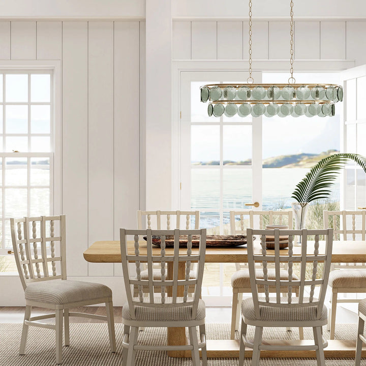 Settat 5 Chandelier - Silver Leaf