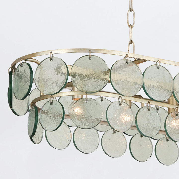 Settat 5 Chandelier - Silver Leaf