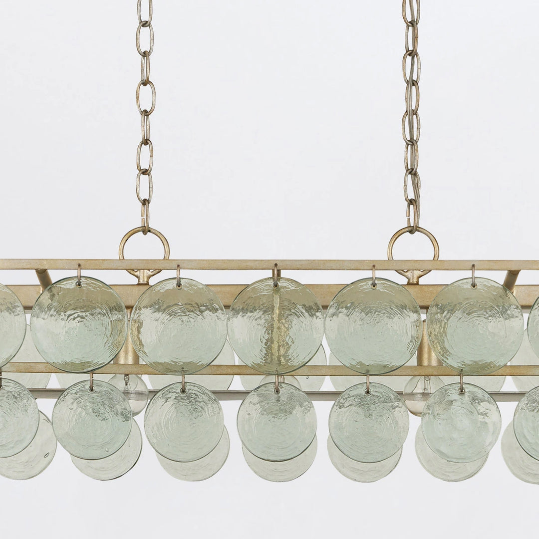 Settat 5 Chandelier - Silver Leaf