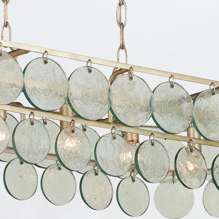 Settat 5 Chandelier - Silver Leaf