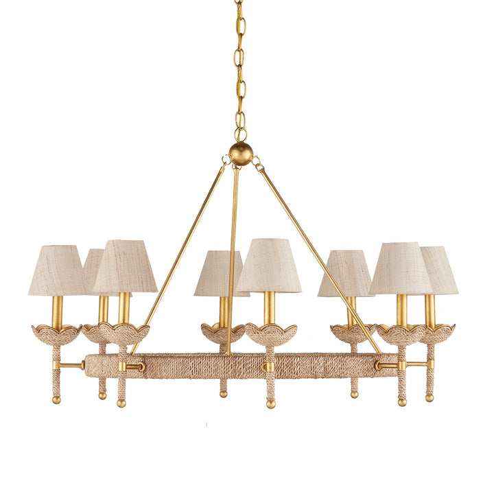 Vichy 8 Chandelier - Contemporary Gold Leaf