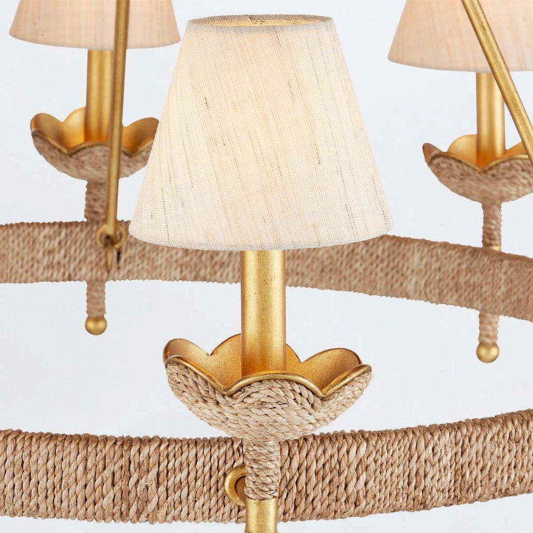 Vichy 8 Chandelier - Contemporary Gold Leaf