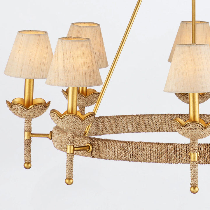 Vichy 8 Chandelier - Contemporary Gold Leaf