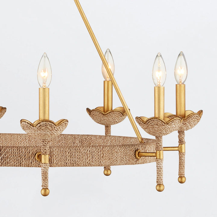 Vichy 8 Chandelier - Contemporary Gold Leaf