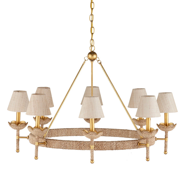 Vichy 8 Chandelier - Contemporary Gold Leaf