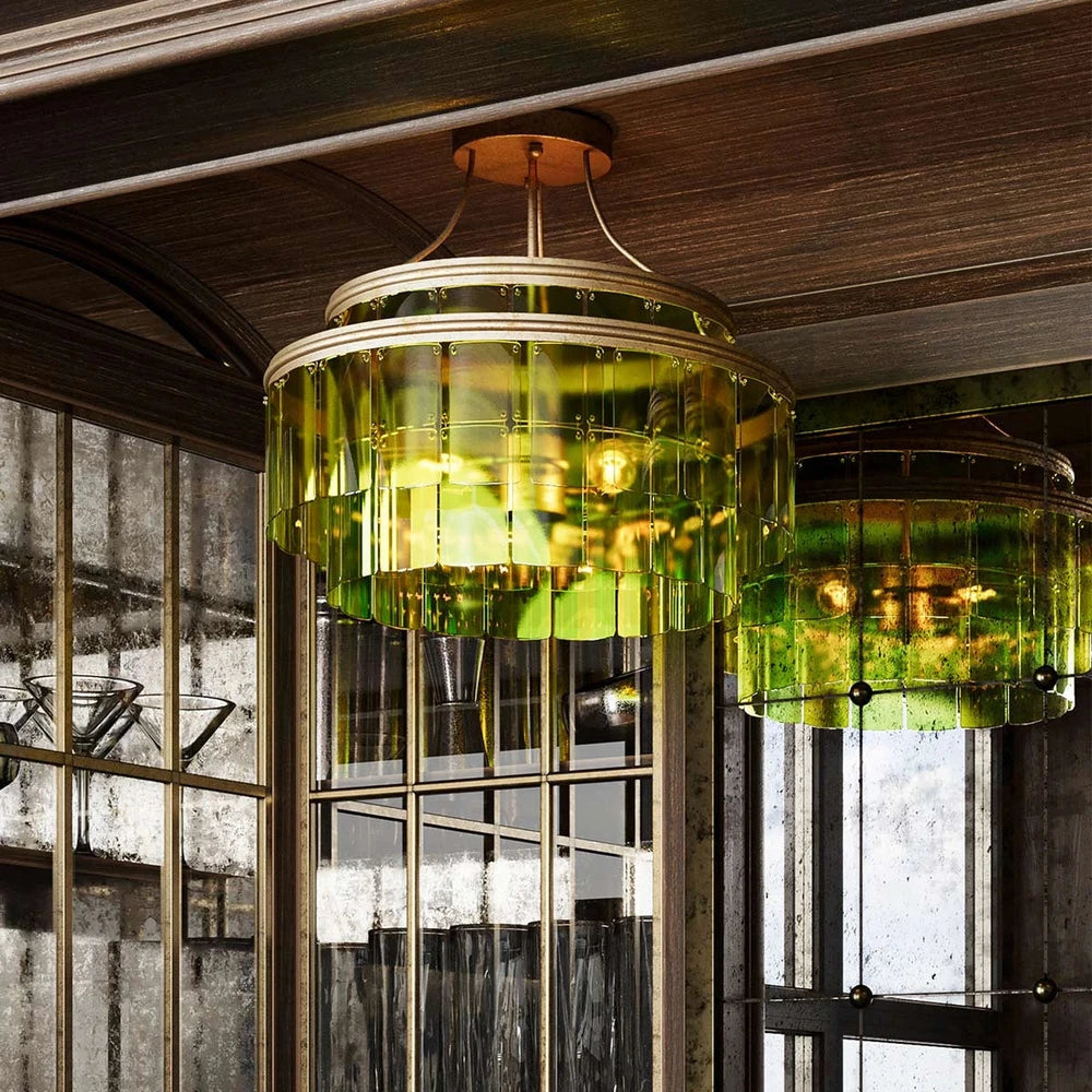 Vintner 3 Semi-Flush - Contemporary Gold Leaf