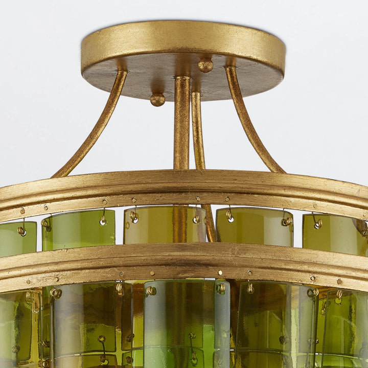 Vintner 3 Semi-Flush - Contemporary Gold Leaf