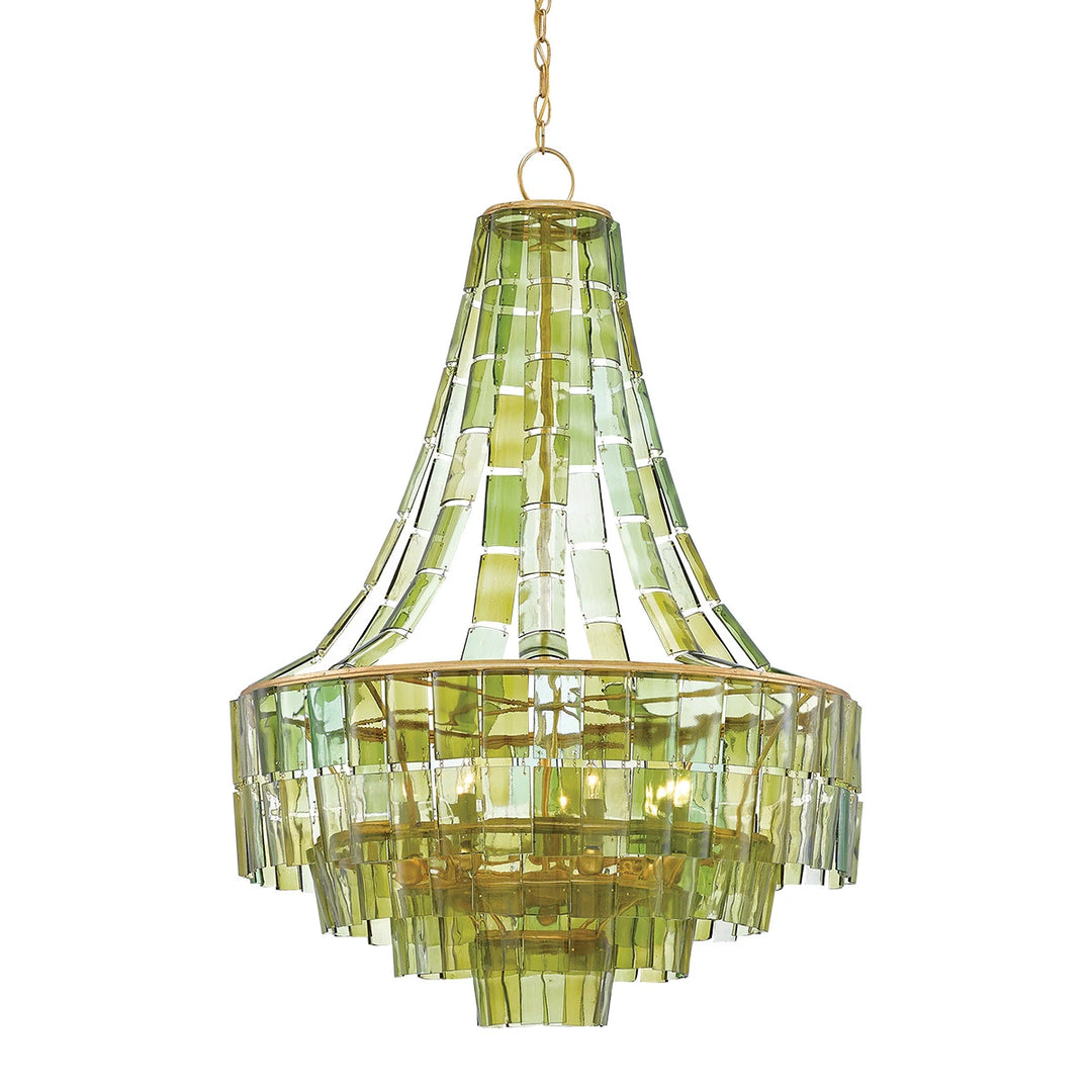 Vintner 7 Chandelier - Dark Contemporary Gold Leaf