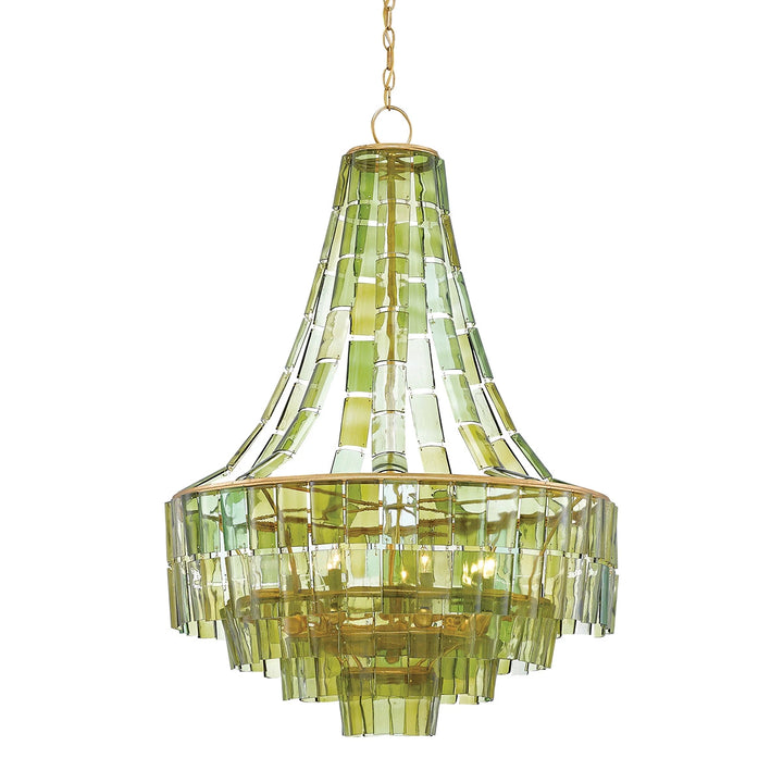 Vintner 7 Chandelier - Dark Contemporary Gold Leaf