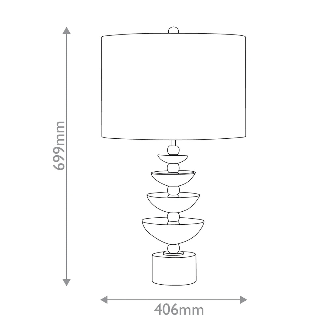 Waterfall 1 Table Lamp - Brass