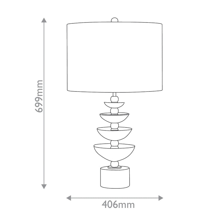 Waterfall 1 Table Lamp - Brass