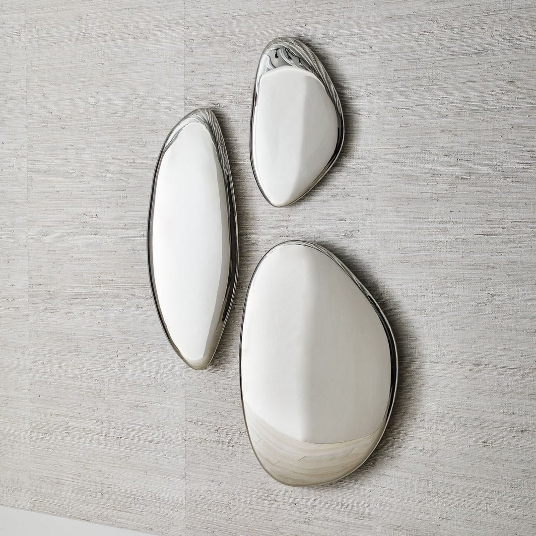 Jelly Bean Wall Sculpture - Silver
