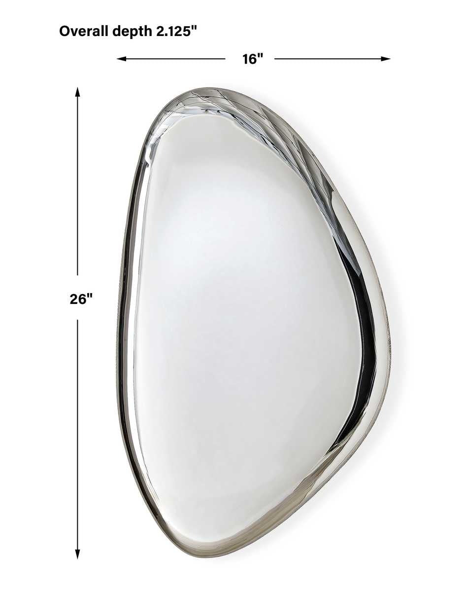 Jelly Bean Wall Sculpture - Silver