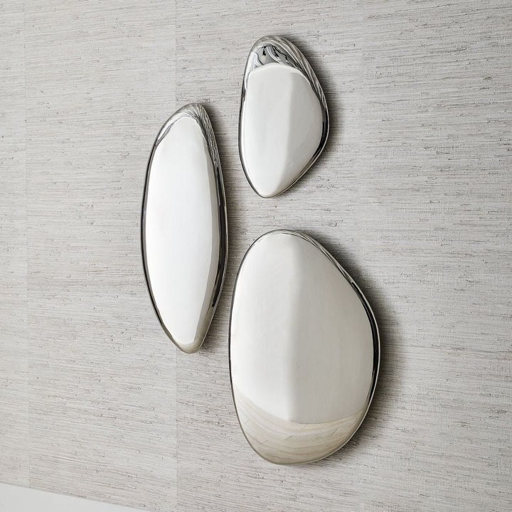 Jelly Bean Wall Sculpture - Silver