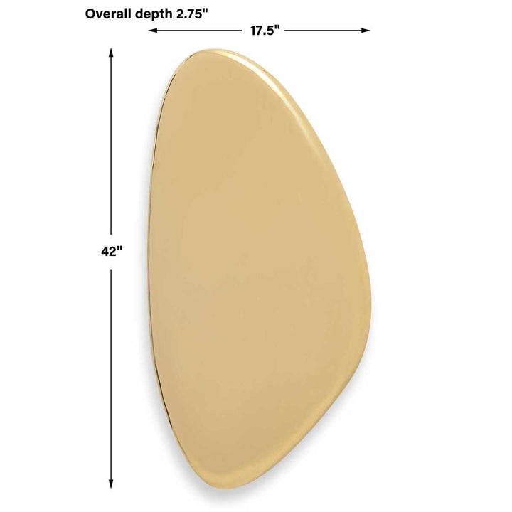 Jelly Bean Wall Sculpture - Gold