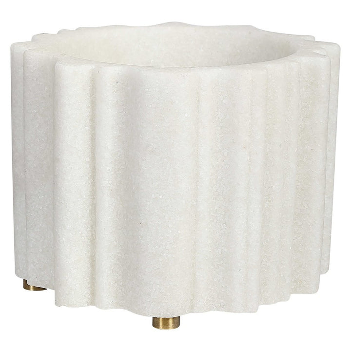 Black Label Ripple Round Planter Uttermost 1