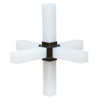 Uttermost Black Label Double Cross Sculpture - Opaline Crystal